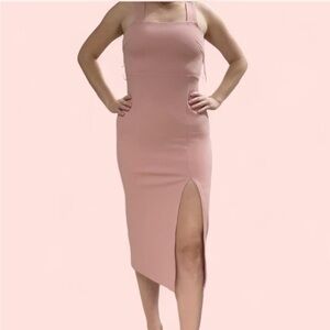 Petal & Pup Blush Midi Dress with Slit